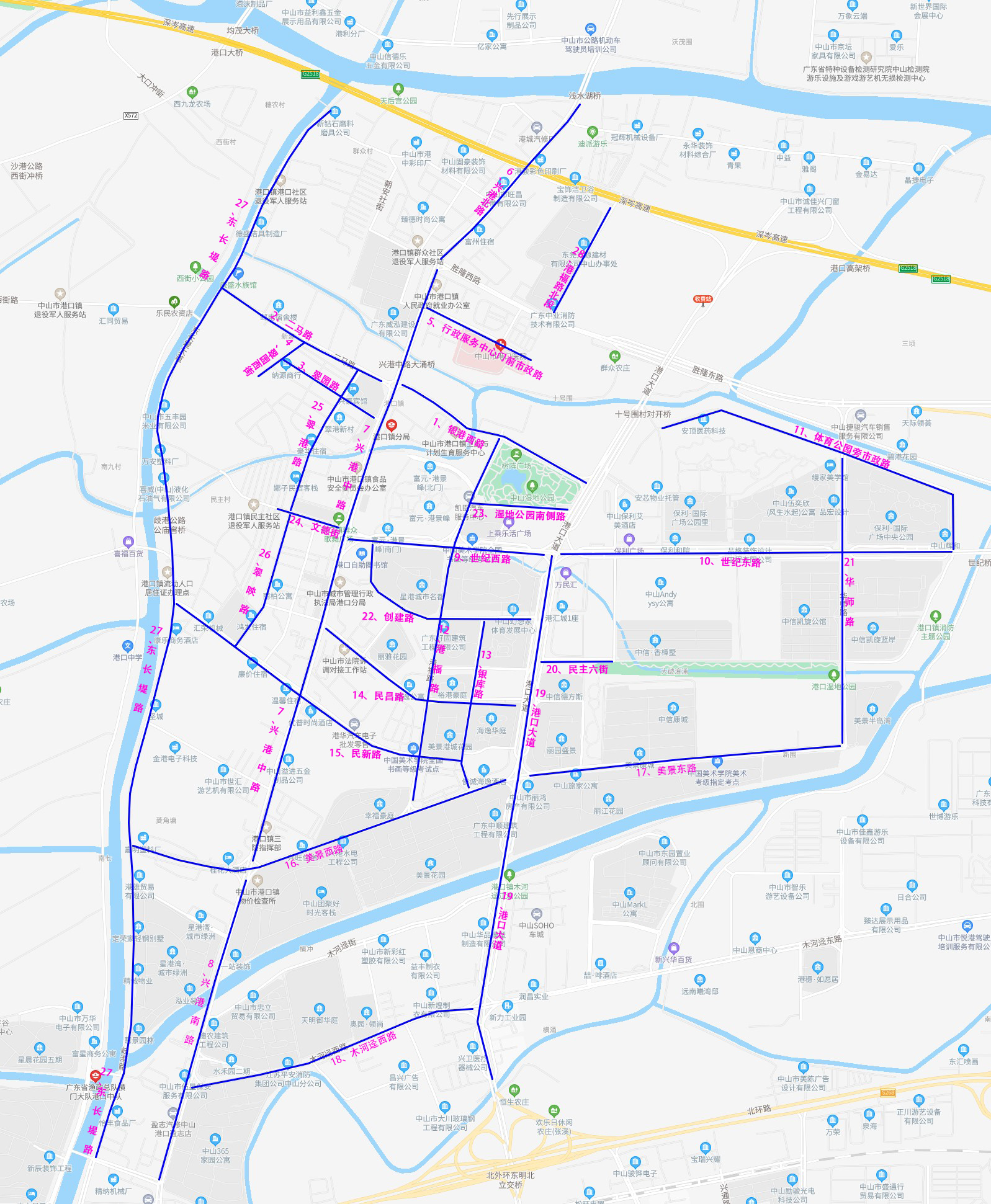 港口镇智慧停车管理路段规划图.jpg