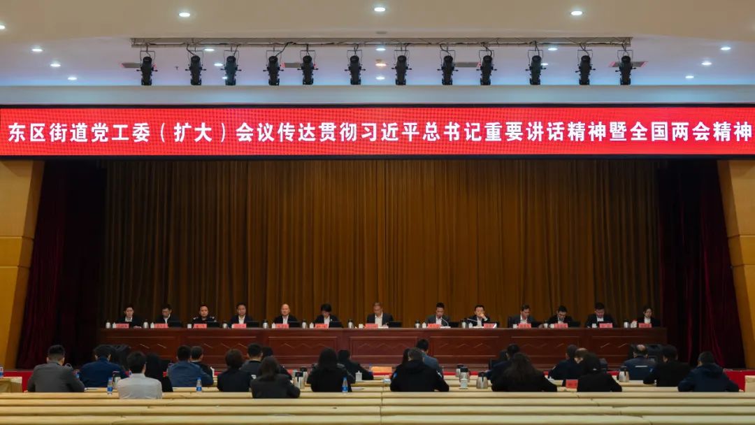 东区街道召开党工委（扩大）会议传达学习习近平总书记在全国两会上的重要讲话精神和全国两会精神