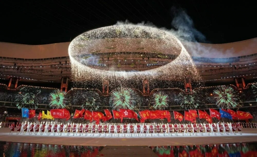 The opening ceremony of the 15th National Games takes place in Guangzhou, November 9, 2025. Photo/Xinhua The opening ceremony of the 15th National Games takes place in Guangzhou, November 9, 2025. Photo/Xinhua