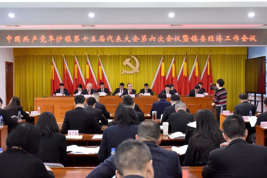 中国共产党阜沙镇第十五届代表大会第六次会议暨镇委经济工作会议召开