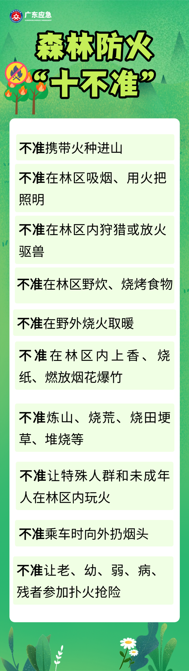 广东省应急管理厅森林防火十不准.png