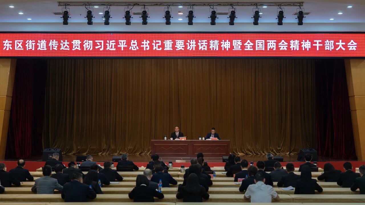 东区街道召开传达贯彻习近平总书记重要讲话精神暨全国两会精神干部大会