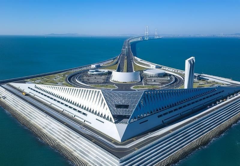 The western artificial island of the Shenzhen-Zhongshan Link. (Photo provided to Zhongshan Plus)