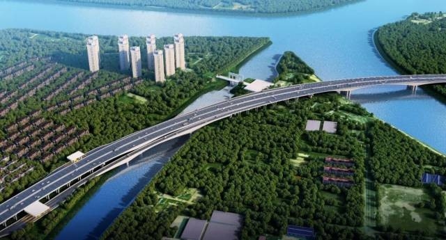 Design sketch of the northern extension of the Zhongshan Eastern Outer Ring Expressway