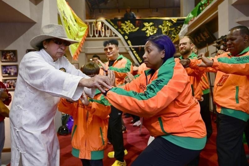 Kung fu master Chiu Chi Ling (first from left).