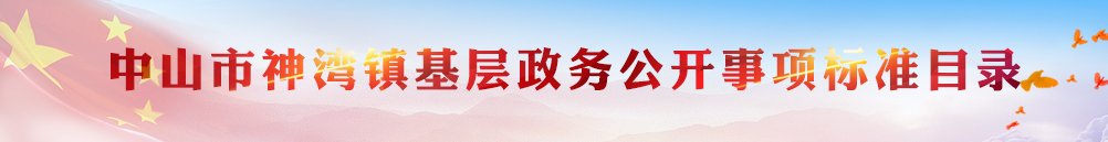 中山市神湾镇政务公开事项标准目录